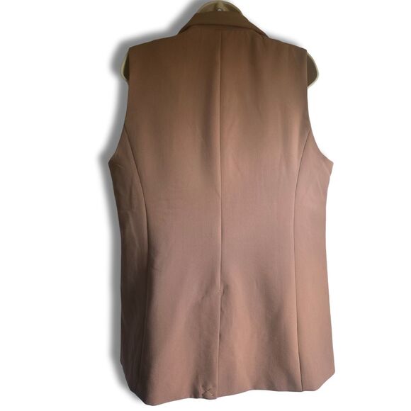 NWT Rachel Zoe Camel Sleeveless Blazer Vest M - Picture 2 of 8